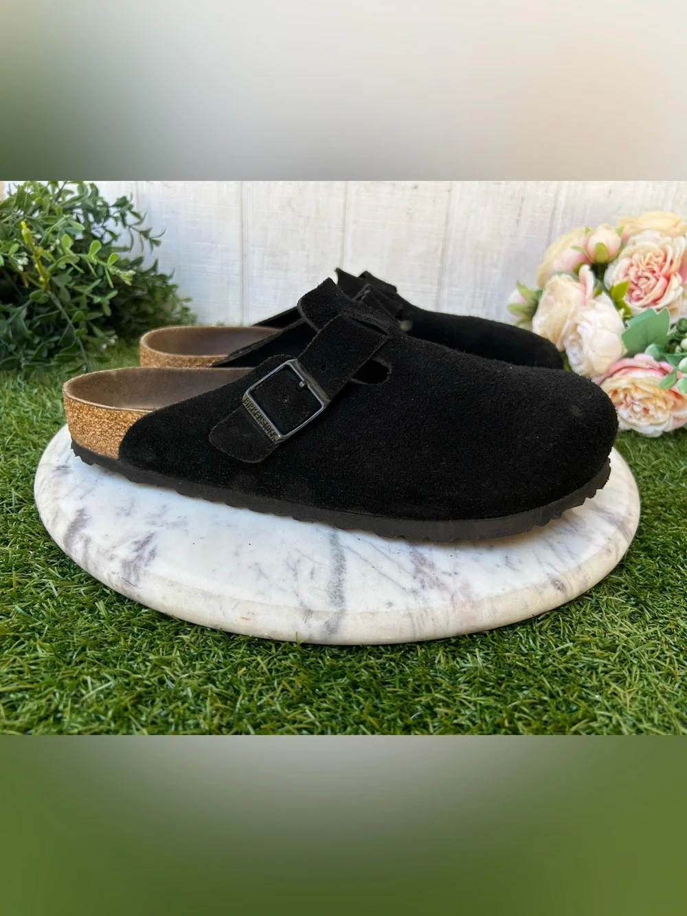 BIRKENSTOCKS Boston Black Soft Footbed Clogs Size 42 men 9.9-5 women 11-11.5